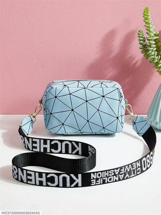 Girls Printed Blue Crossbody Bag , C-AR-8 Skyblue